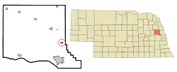 Location of Nickerson, Nebraska