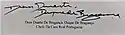 Duarte Pio of Braganza's signature