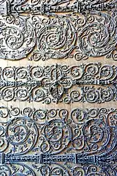 Gothic rinceaux ironwork on a door of the Notre-Dame de Paris, attributed to the locksmith Biscornet, 12th-13th centuries