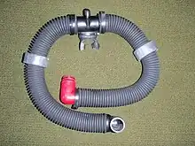 Dive-surface valve and breathing hoses of a Draeger Ray
