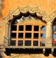 A draped arch at the Government Palace of Tlaxcala&nbsp;[es] (1545)