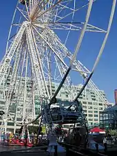 Four-car 30 m tall drive-in Ferris wheel at Harbourfront, Toronto, Canada, in 2004