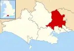 East Dorset shown within Dorset