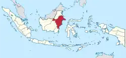 Location of&nbsp;East Kalimantan&nbsp;(dark red)[Legend]