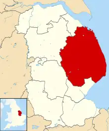Shown within the ceremonial county of Lincolnshire