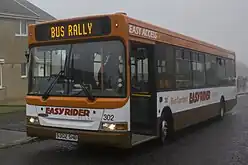 A Dennis Dart in the EasyRider livery used from 1987 to 1999