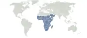 Extent of the Afrotropical biogeographical realm
