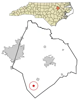 Location in Edgecombe County and the state of North Carolina.
