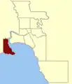 Location within Greater Melbourne area, 1859
