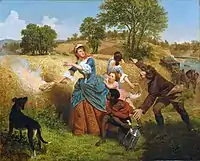 Mrs. Schuyler Burning Her Wheat Fields on the Approach of the British (1852)