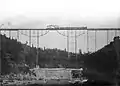 Engine No. 2 crossing the new steel bridge in December 1908