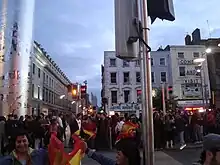 Fans celebrating