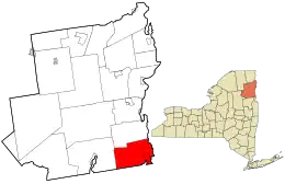 Location in Essex County and the state of New York