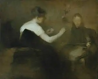 Winding Wool (1887), oil on canvas, 99.5 x 87.6&nbsp;cm., National Gallery, London