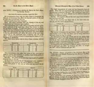 Photograph of pages 382 and 393 of a journal describing a scientific experiment.