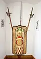 Pavise and halberds