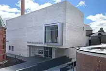 The Hood Museum of Art's north facade designed by Tod Williams and Billie Tsien Architects. Photo by Alison Palizzolo.