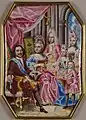 Peter I; Catherine I; Alexei, Tsarevich of Russia; Anna behind her sister Elizabeth and Peter Petrovich (1715 – 1719)
