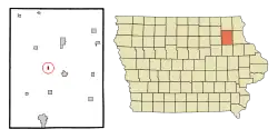 Location of Randalia, Iowa