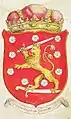 Coat of arms of Finland in the chronicle of Laurentius Petri from the 1580s.