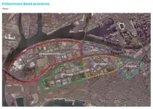 Map showing the new precincts in Fishermans Bend