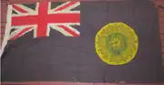 Photograph of the Blue Ensign, used as the naval jack of the Royal Indian Navy