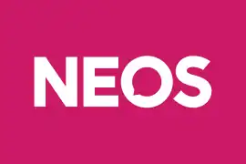 The Austrian NEOS party flag