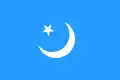 Flag of the Second East Turkestan Republic with the colors of the Kökbayraq