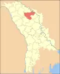 Map of Moldova highlighting Florești District