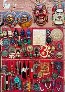 Folklore items selling at Swayambhunath