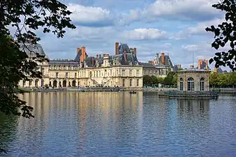 The Fountain Court and the carp pond
