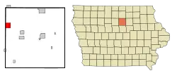 Location of Alexander, Iowa