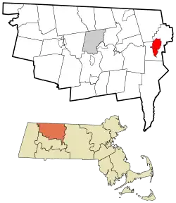 Location in Franklin County in Massachusetts