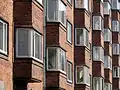 The multi-storey bays and windows are typical of the Nordic funkis style