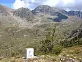 A marker on the French side of the border in Alpes-Maritimes