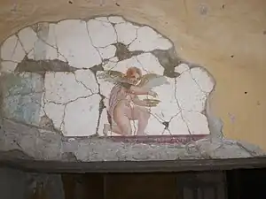 Fresco of winged figure