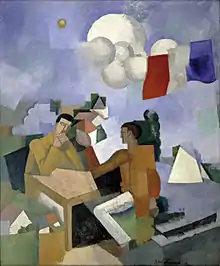 Roger de La Fresnaye, 1913, The Conquest of the Air, oil on canvas, 235.9 × 195.6&nbsp;cm, Museum of Modern Art