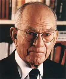 J. William Fulbright, former U.S. Senator and founder of the Fulbright Program; Law School, '34