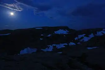 Fullmoon over Kjerag mountain