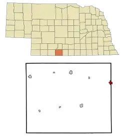 Location of Oxford, Nebraska