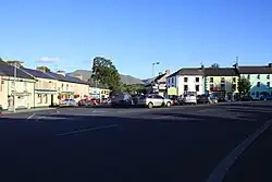 View looking south from the village square