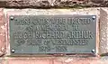 Plaque on the gates of St Mary's Church, Eccleston