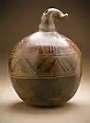 Gourd-shaped vessel; 850–1500; resist-painted ceramic; height: 26.35&nbsp;cm (103⁄8in.), diameter: 20.32&nbsp;cm (8 in.); Los Angeles County Museum of Art