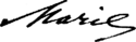 Maria Alexandrovna of Russia's signature