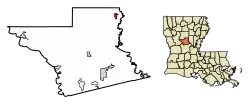 Location of Georgetown in Grant Parish, Louisiana.