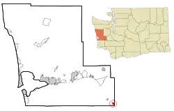 Location of Chehalis Village, Washington