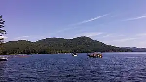 The narrow section of the lake