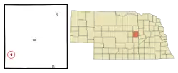 Location of Scotia, Nebraska