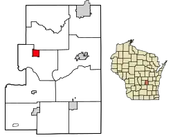 Location of Princeton in Green Lake County, Wisconsin.