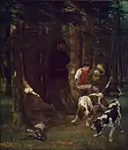 Gustave Courbet, 1856, The Quarry (La Curée), oil on canvas, 210.2 x 183.5&nbsp;cm, Museum of Fine Arts, Boston